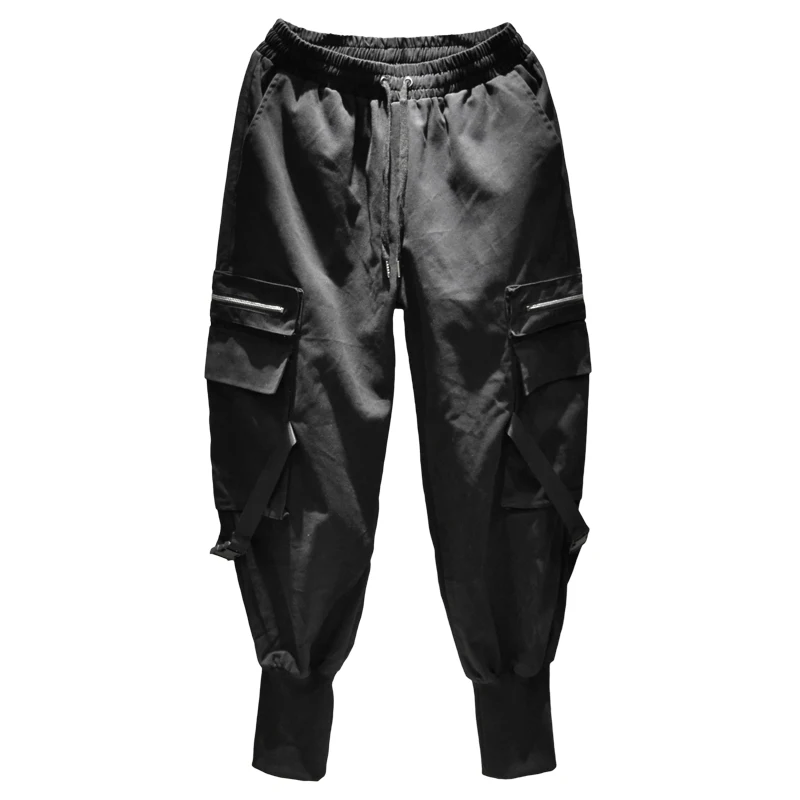 

2020 Black Hip Hop Cargo Pants Men Streetwear Cotton Joggers Fashion Sweatpants Casual Harem Trousers Autumn Harajuku Pants Men