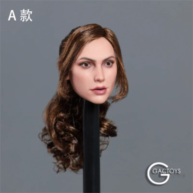 

GC034A 1/6 женский манекен головы Скульптура леди фигурку игрушки куклы локоны волос коллекции 12 дюймов модель аксессуары для корпуса в наличии