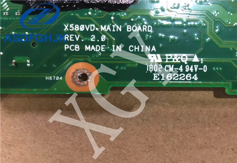 Материнская плата для ноутбука ASUS летающая крепость X580 X580V X580VD материнская плата Mianboard с видеокартой GTX 1050 i7-7700HQ cpu