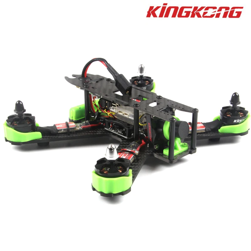 KINGKONG 210 PNP fibra de carbono Мини FPV Квадрокоптер F3 PLUS 200 mW 2204 мотор 12A ESC COMS камера и антенна 10 pares 5040