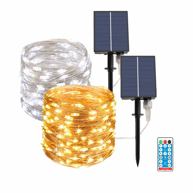 

Solar Led Light Outdoor 10~50m Fairy Lights String with Remote Control Christmas Garland Solar Lights Garden Decoration Lamp