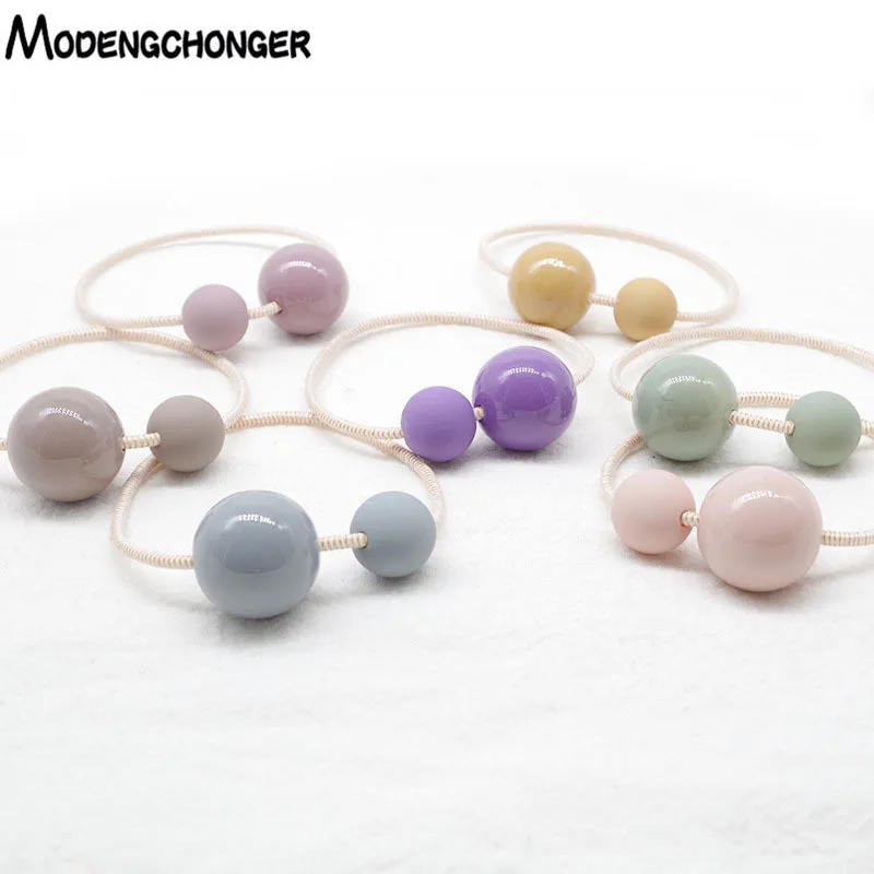 Лидер продаж цветные бусины эластичные резинки для волос девочек хвост