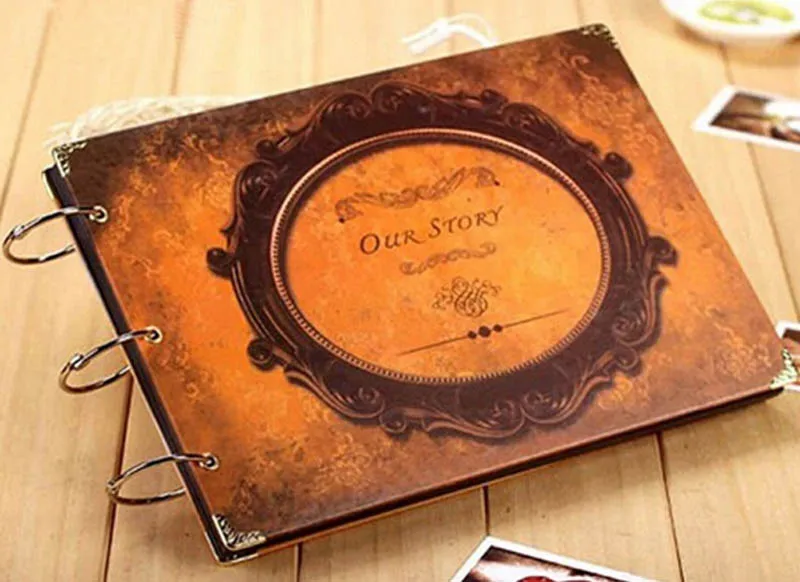 ring our store 10 дюймов DIY альбом скрапбук наша история Серия Diy ручной работы Фотоальбомы для влюбленных Детские свадебные наклейки Скрапбукинг 10 страниц - Цвет: ring our store