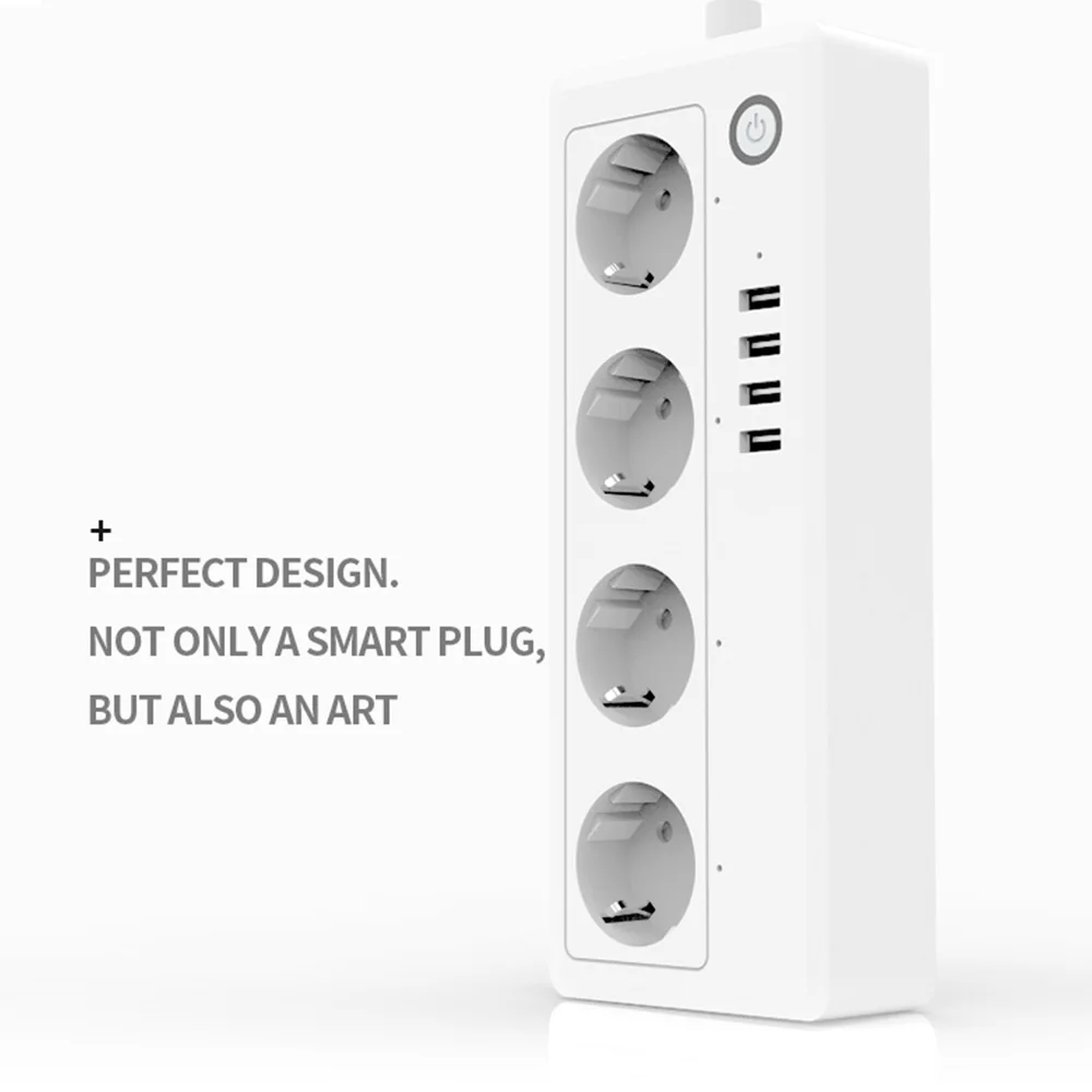4 розетки Розетка Wifi умная лента питания с USB 4 зарядным портом, приложение Голосовое управление работает с Alexa Google Home Assistant