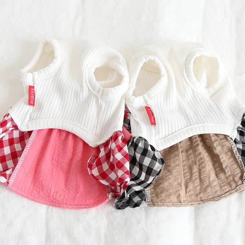 Сетчатое платье с бантом для собак товары питомцев летняя одежда из 100% хлопка