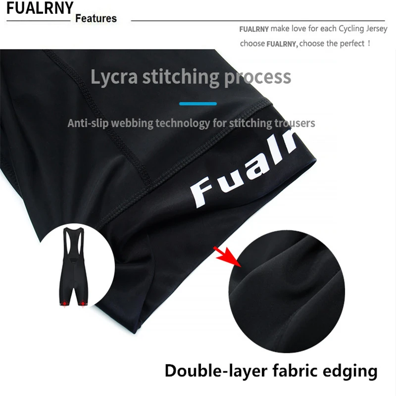 

FUALRNY Pro Cycling Set MTB Bicycle Wear Maillot Ropa Ciclismo 3 Colors Bike Uniform Cycling Jersey Set Cycling Clothing