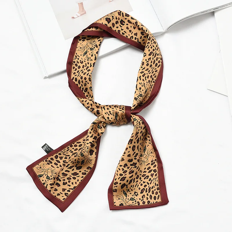 2020 новый элегантный шелковый длинный женский шарф повязка для волос небольшой