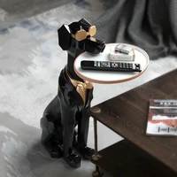nordic luxury creative dog landing decor sculpture for living room tea table sofa multifunctional storage of housewarming gifts