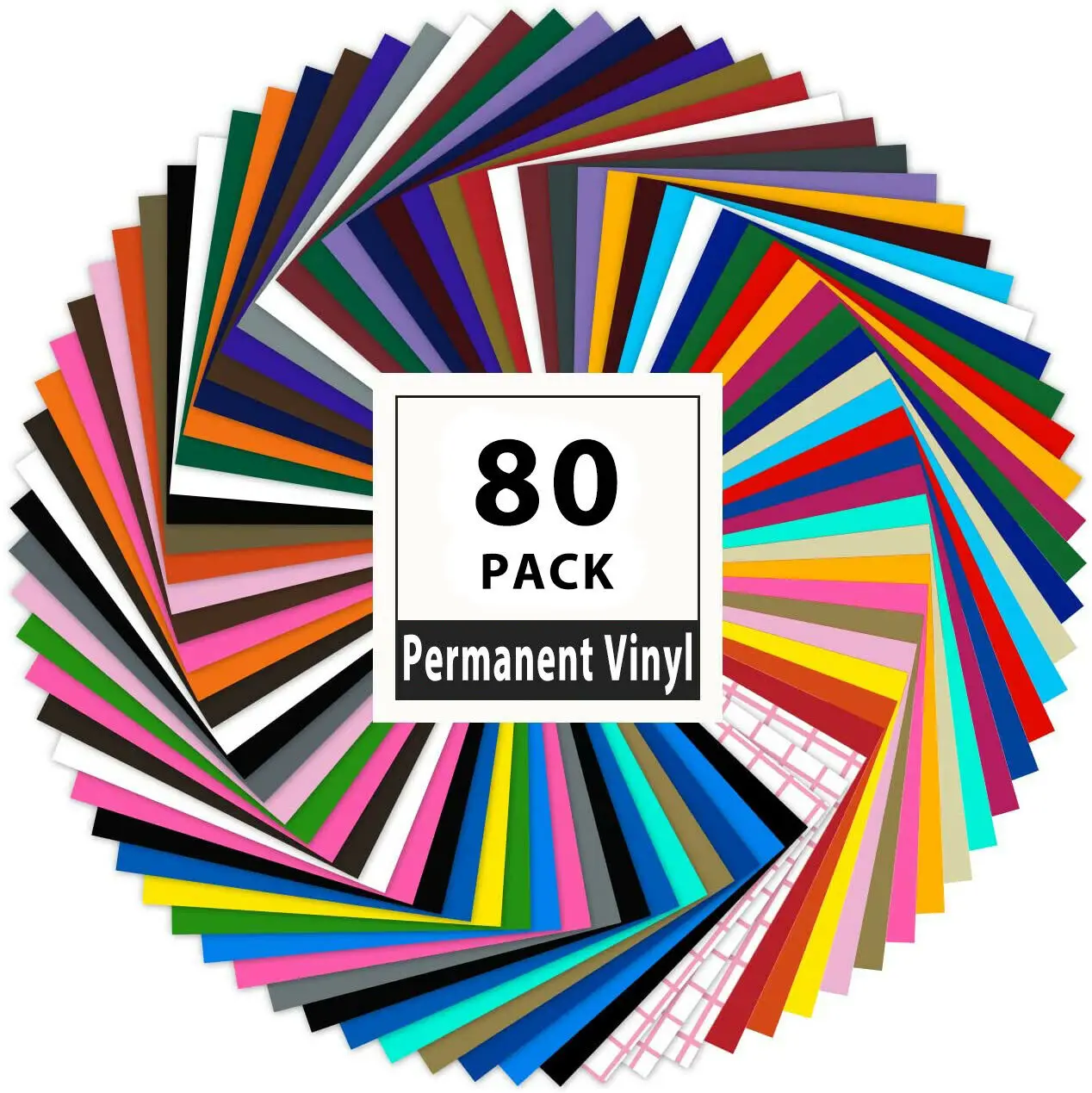 HTVRONT 80 шт. 12x12 дюймов разноцветные самоклеящиеся виниловые листы фотопленка для
