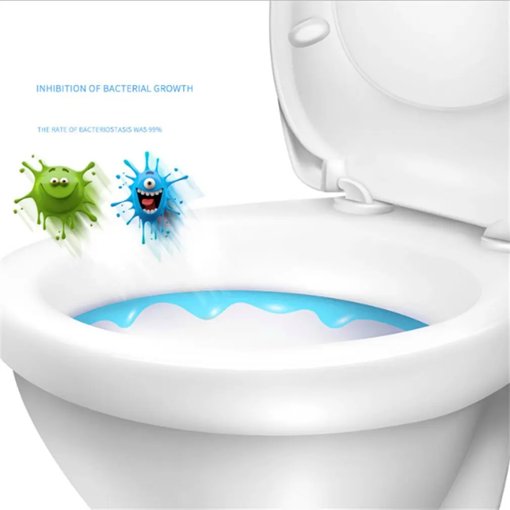 80pcs Blue Bubble Toilet Deodorant Liquid Prevention Plant Extract Yellow Scale Fresh Active Factor Non-toxic Bear bottle | Дом и сад