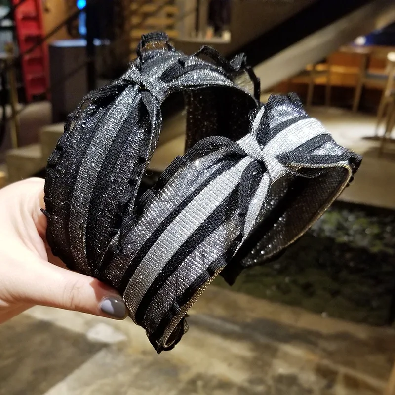 

Повязка для волос с узлом женская, эластичная повязка на голову в стиле ретро, аксессуар для волос с принтом, 2021