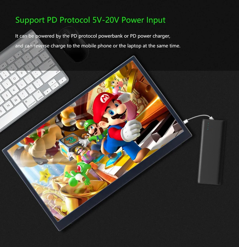 zeuslap 13 3 15 6 19201080p fhd ultrathin monitor type c hdmi compatible portable gaming monitor for switchps4macbook pro free global shipping