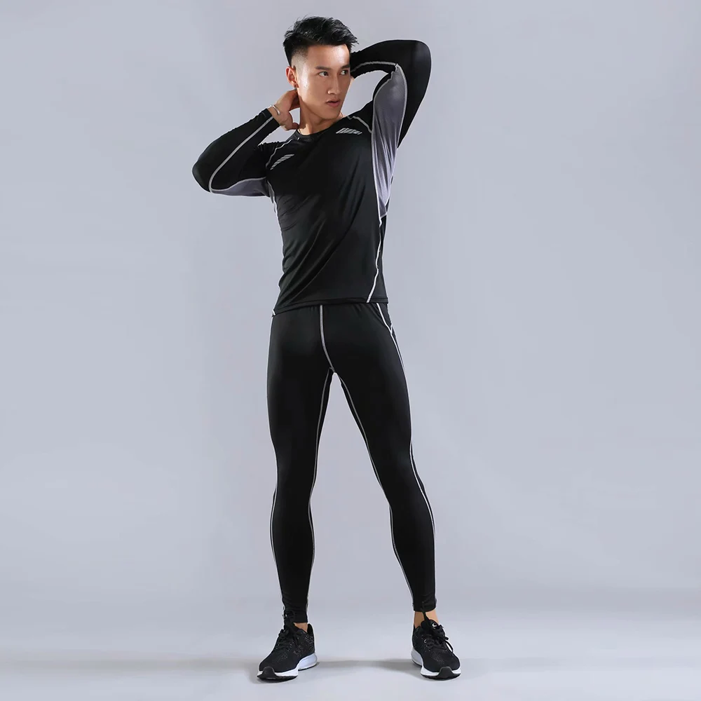 2 шт./компл. мужской спортивный костюм для тренировок фитнеса компрессионная