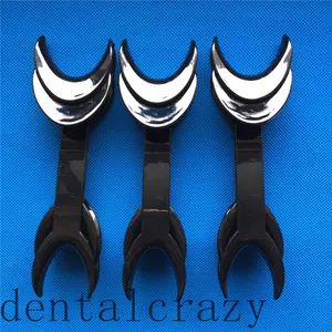 Черный стоматологический Т-образной формы Открыватель для интраоральной щеки губы с двойной головкой, 6 шт.