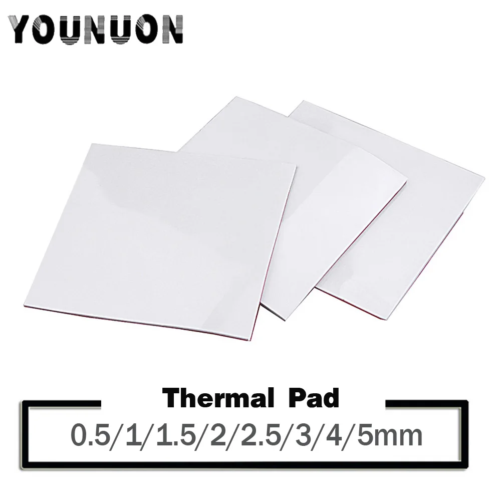 YOUNUON 100x100 мм 0 5 1 2 3 4 tichkess термопрокладка Для ЦПУ охлаждающая проводящая