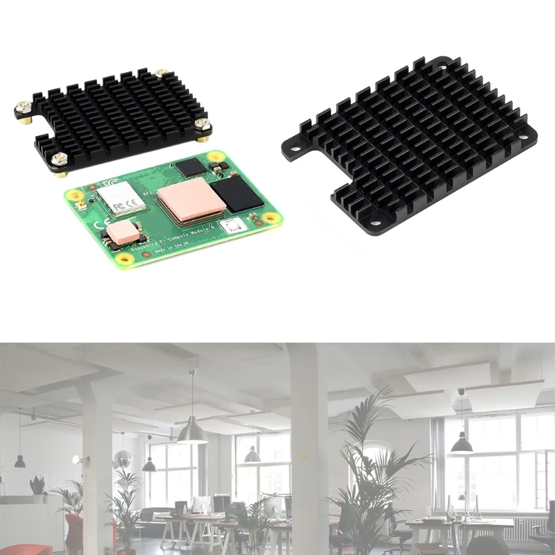 

Комплект для теплоотвода Raspberry Pi, комплект для компьютера 4 с термопастой, алюминиевый радиатор для охлаждения с отверстиями для антенны