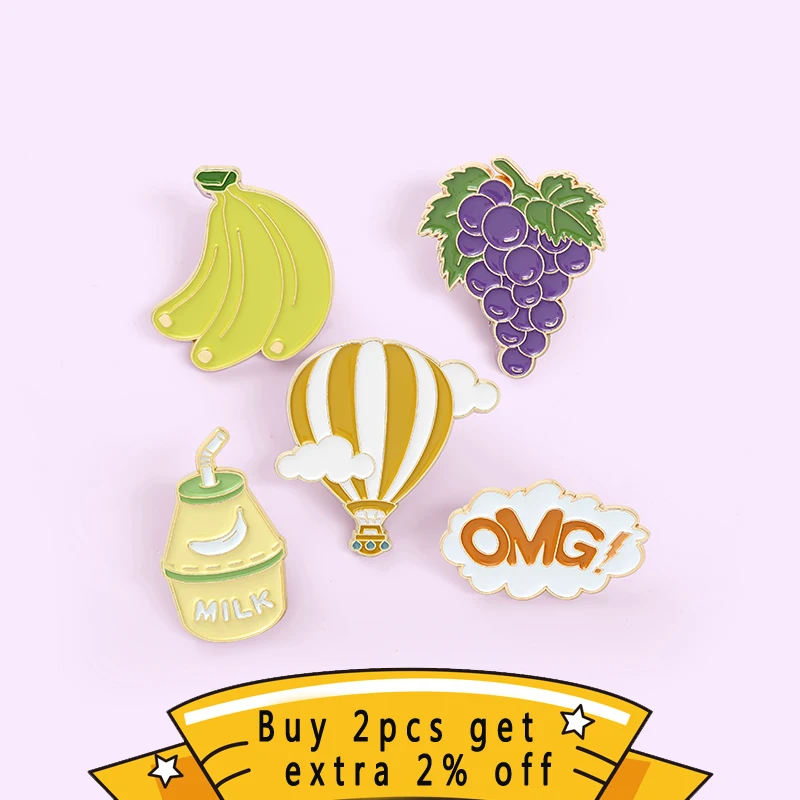 Мультяшные эмалевые булавки для лацканов с изображением горячего воздушного