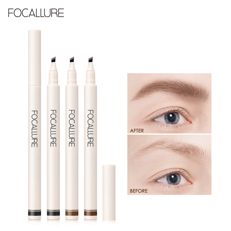 

FOCALLURE Eyebrow Pencil 4 Points Long Lasting Liquid Natural Eyebrow Tattoo Pen Waterproof High Quality Eyebrow Cosmetics