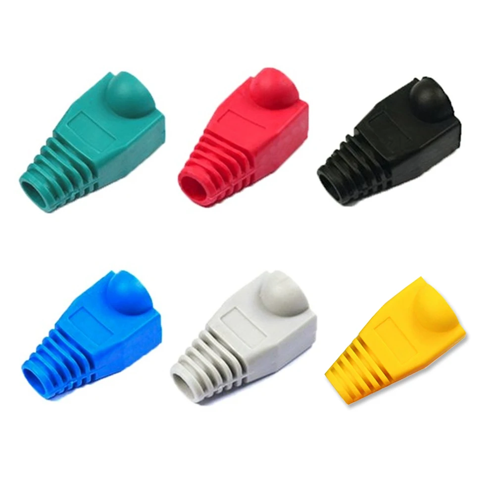 Новый RJ 45 CAT6 CAT5e адаптер Кепки Ethernet сетевой кабель Разъем Вилки RJ45 с кошачьим 5