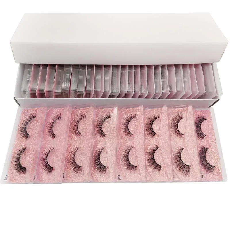 

wholesale 20/30/40/50/100 pairs bulk mink eyelashes natural long false lashes 3d faux cils make up cruelty free lash extension