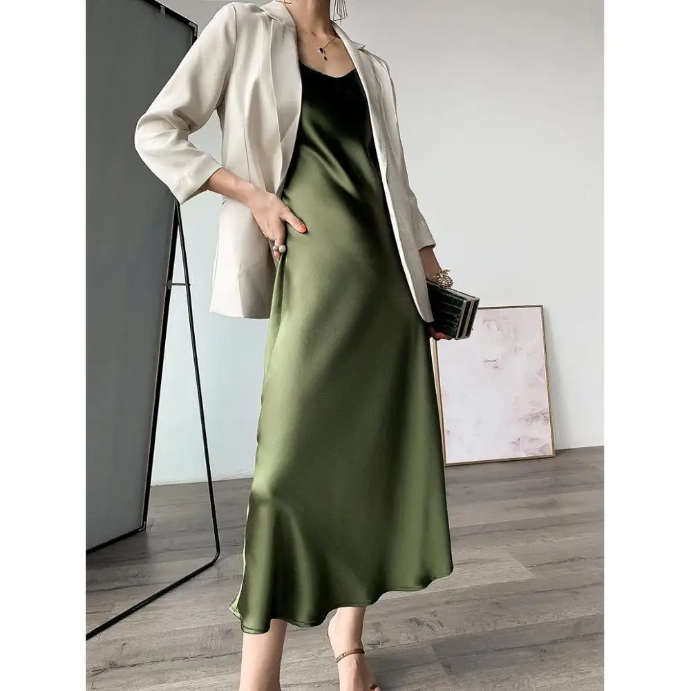 

XS-4XL Strap Sexy Bodycon Dress Summer Purple Neon Green Black Elegant Sleeveless Mid calf Dress Women