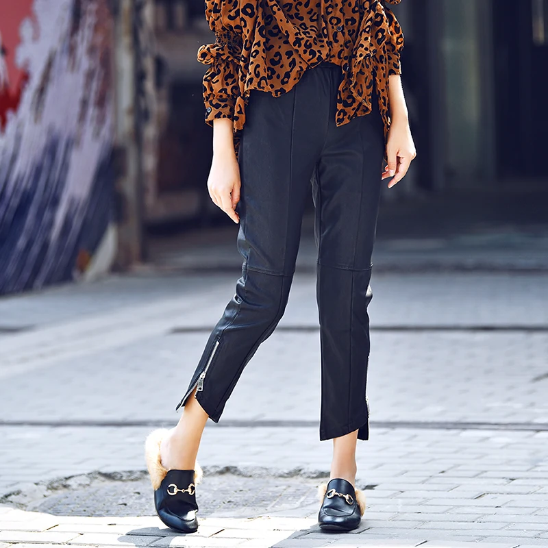 MICOCO K2192 Южнокорейская версия трехмерного кроя эластичные брюки из искусственной