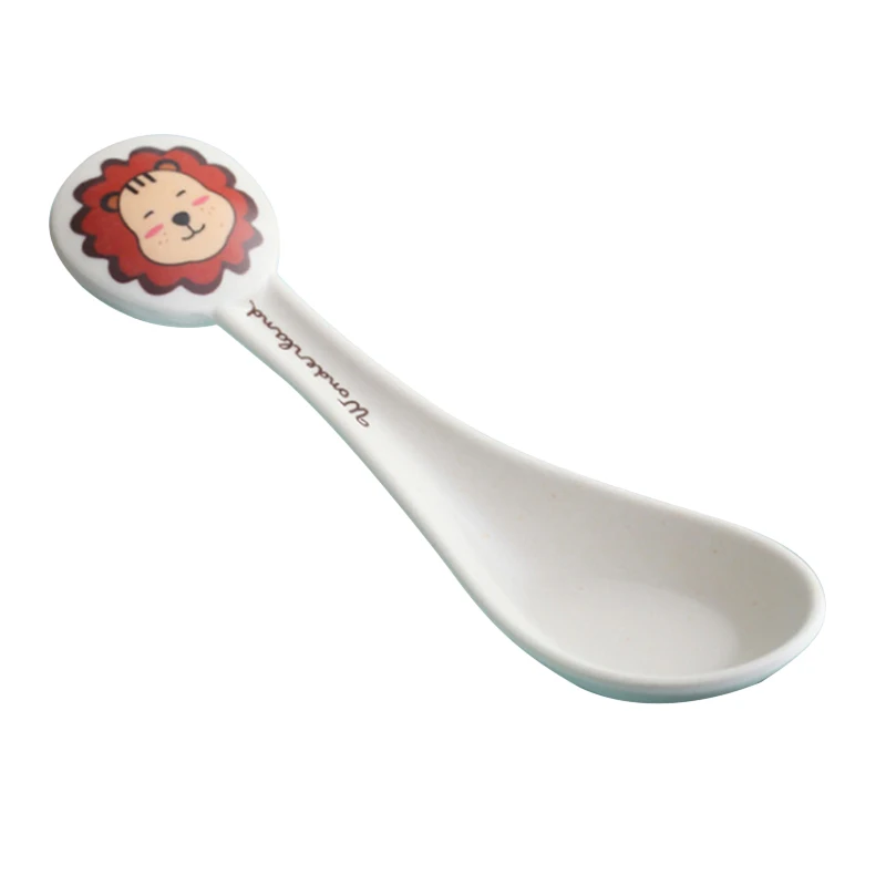 Children Tableware Baby Feeding Dishes Spoons Flatware Cutlery Colher Spoon Silicone Soup Ladle
