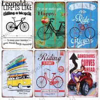 vintage metal tin sign poster bicycle letter sign bar home wall art sign board home decoration accessories