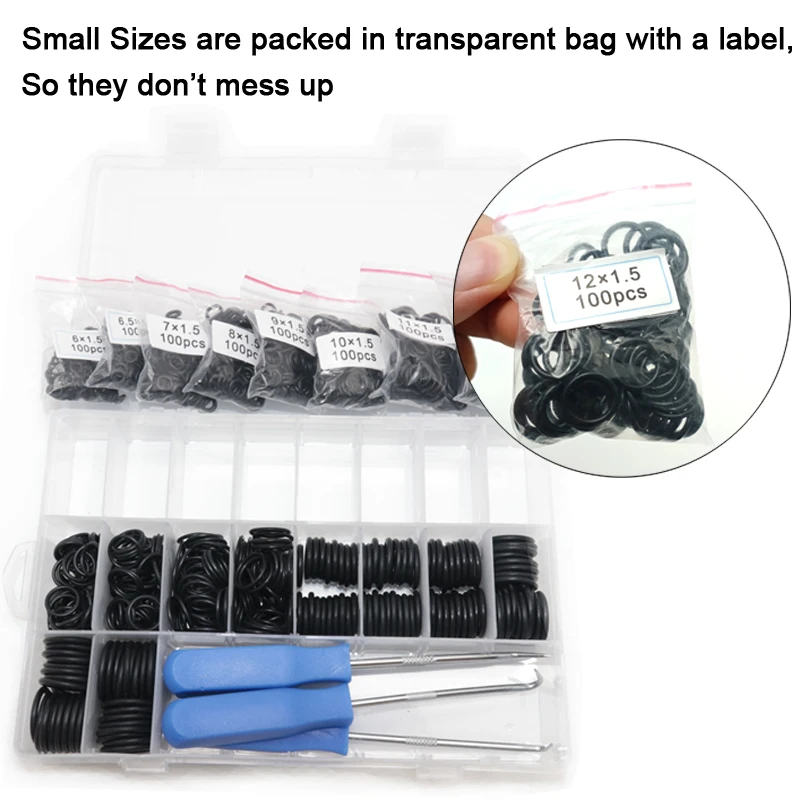 Комплект уплотнительных колец из нитрила 660/1120 шт. с 4 крючками набор NBR резины