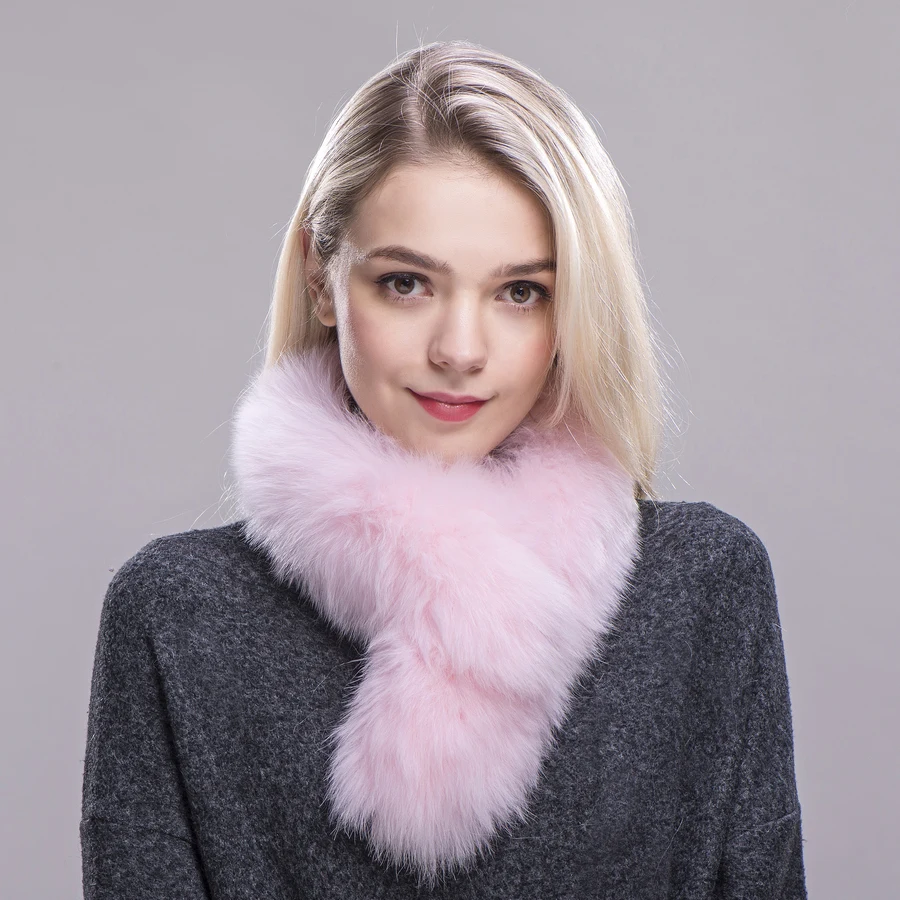 2020 FXFURS Новый натуральным лисьим мехом меховой воротник шарф женский платок