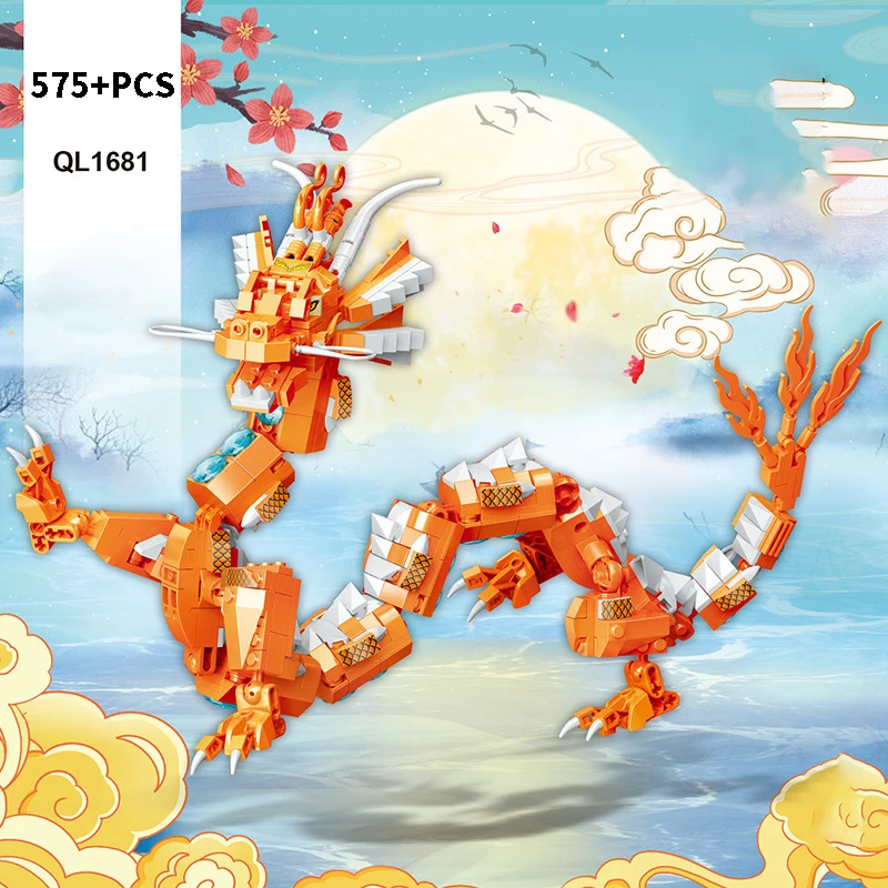 Коллекция из 6 подвесок китайского дракона в восточном стиле цветной дракон