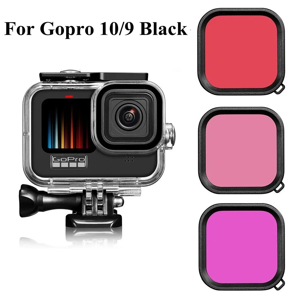 Водонепроницаемый чехол для GoPro Hero 10 9 черный защитный подводного погружения до 60