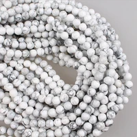 wholesale 10strings natural white howlite white turquoises stone loose beads 4 6 8 10 12mm