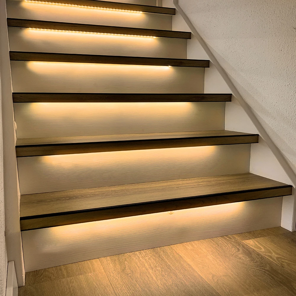 14-16 Steps Warm White 1.3M Stair lighting Strip-Plug and Play