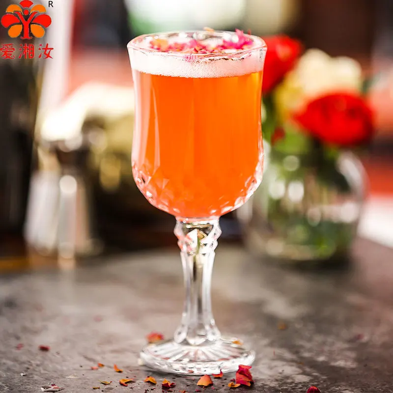 

Aixiangru Crystal Glass Diamond Cut Glass Cocktail Glass Champagne Red Glass Wine Glass Special Drink Glass Flask