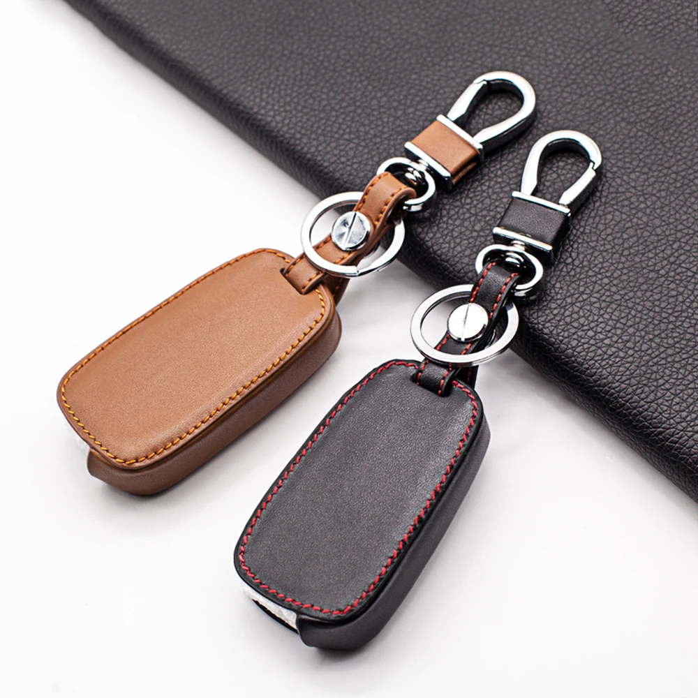 

Hot Sale Strong leather car key cover for Hyundai Solaris Verna 2017 2018 3 button remote control