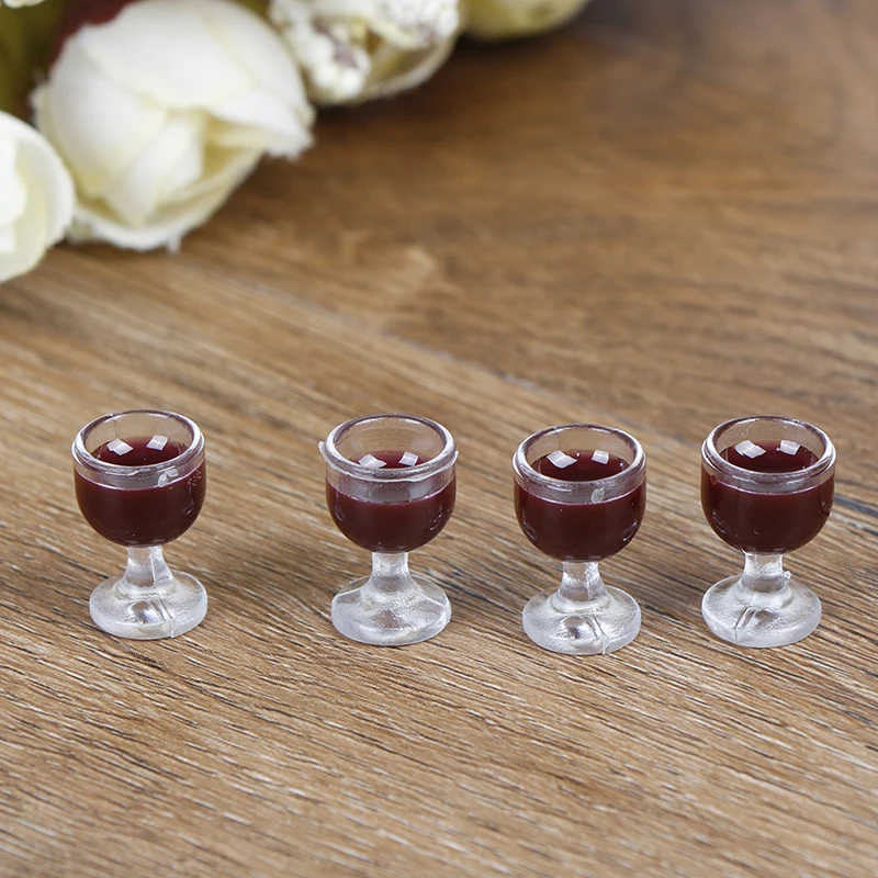 

6Pcs/Set Dollhouse Wine Drink Whisky Bottles, Goblets, Beer Cups Dollhouse Miniature Pub Shop