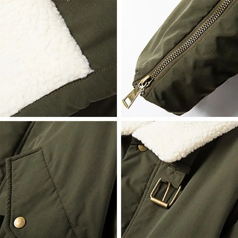 

Winter Jacket Women 2020 Casual Long Parka Coat Thick Cotton Coat Solid Color Warm Loose Jackets Parkas