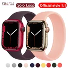 Ремешок силиконовый Solo Loop для Apple Watch Band 44 мм 40 мм 45 мм 41 мм, эластичный силиконовый браслет для iWatch 38 мм 42, Apple watch Series 543SE67