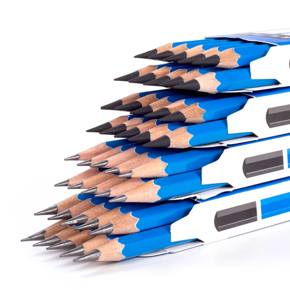 Карандаш для рисования 6H ~ 12B натуральный нетоксичный шестигранный Стандартный