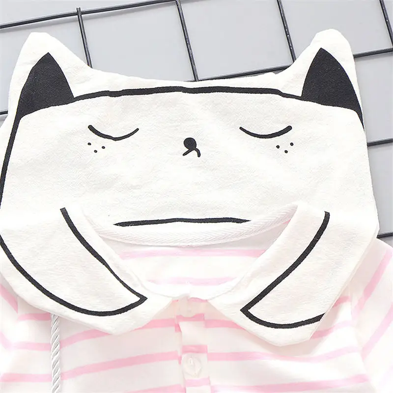 

Kids Fashion Clothing Children Boys Cotton Clothes Baby strips Sailor collar Short Sleeve t-Shirt 2Pcs/Sets Toddler Tracksuits