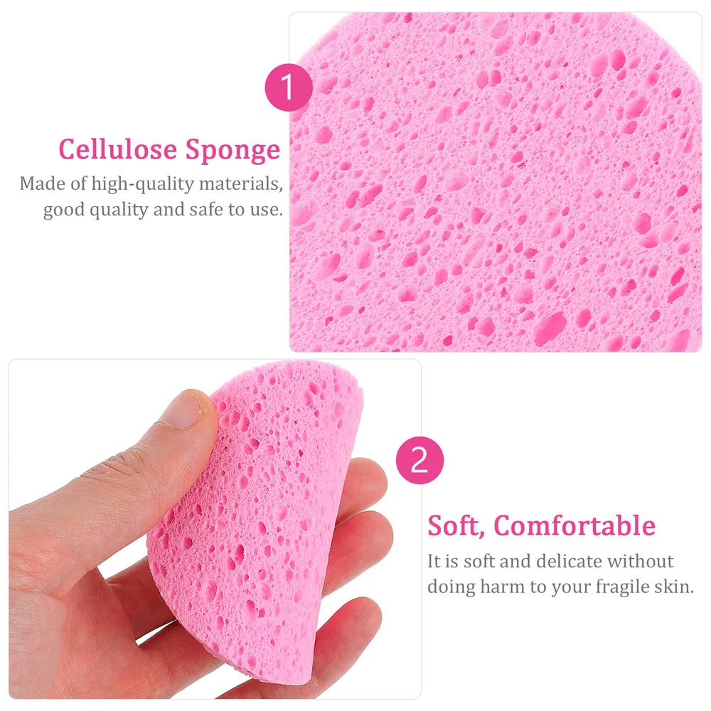 

50pcs Makeup Removal Sponges Round Cellulose Sponges Face Washing Sponges