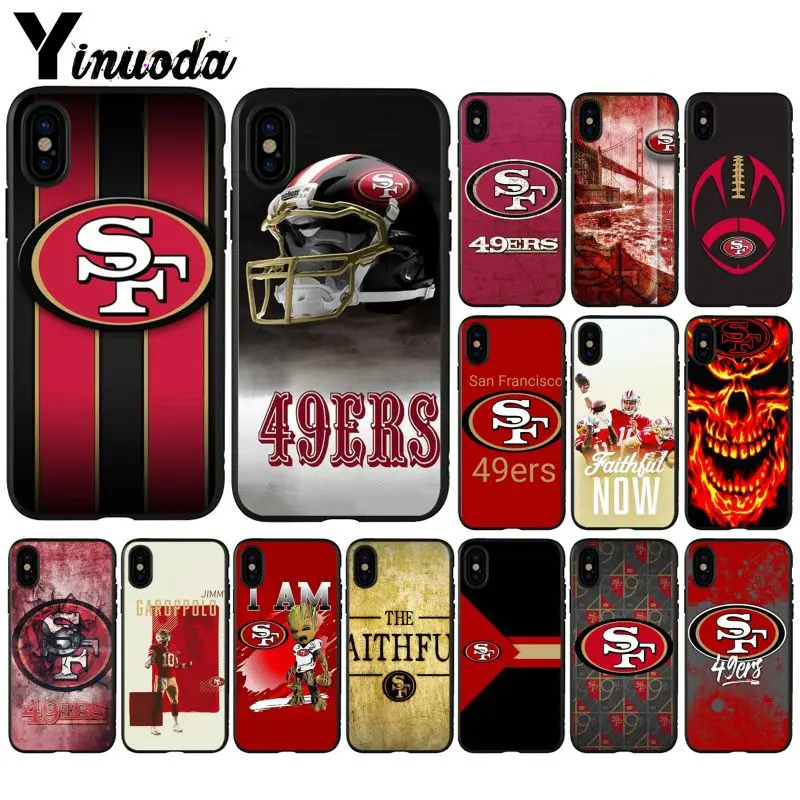 Yinuoda San Francisco 49ers DIY роскошный высококачественный защитный чехол для iPhone 8 7 6 6S Plus 5 5S SE XR X XS MAX Coque 11 11pro max