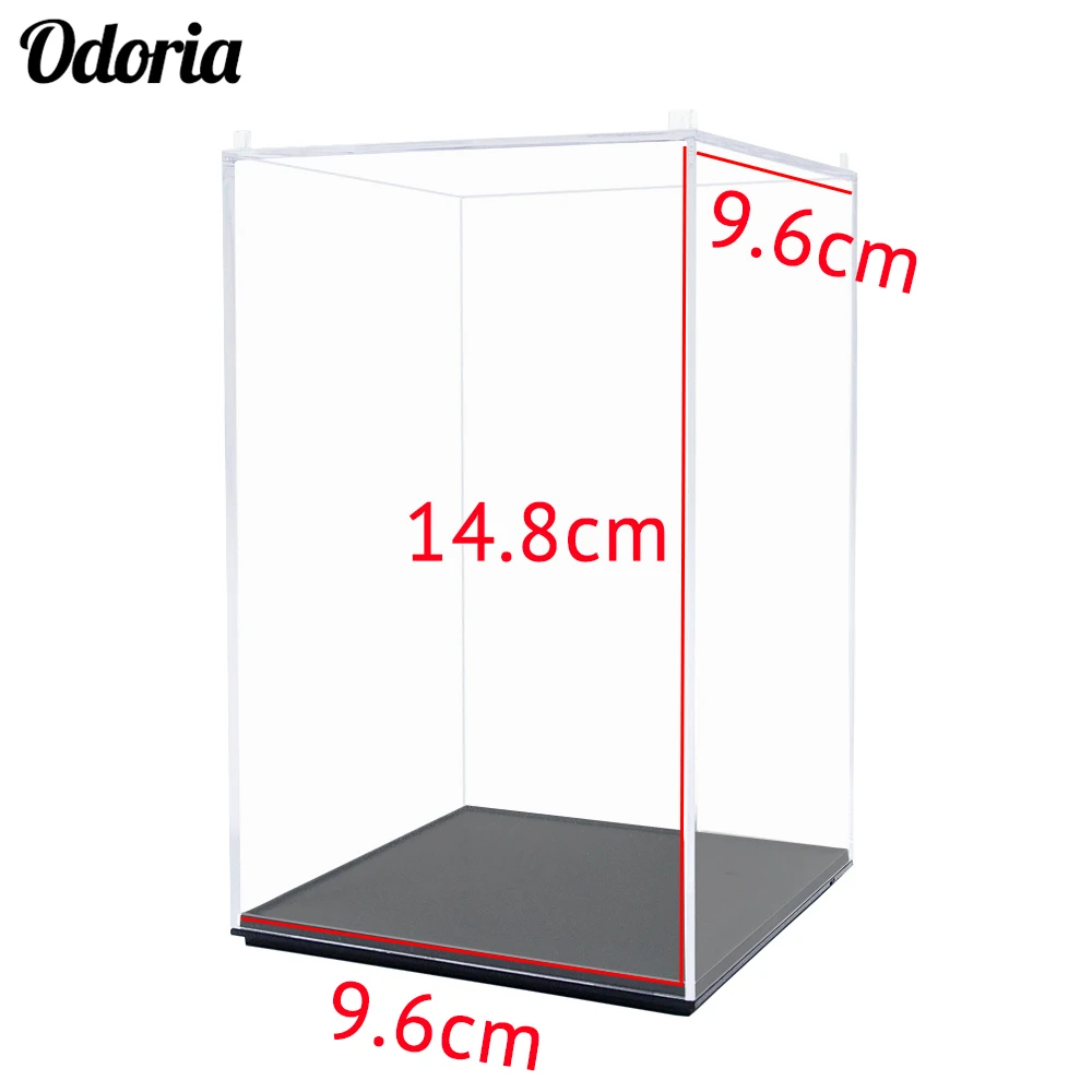 

Глянцевый прозрачный чехол Odoria 9,6x9,6x14,8 см с маленьким акриловым дисплеем, экшн-фигурка, коллекционная кукла