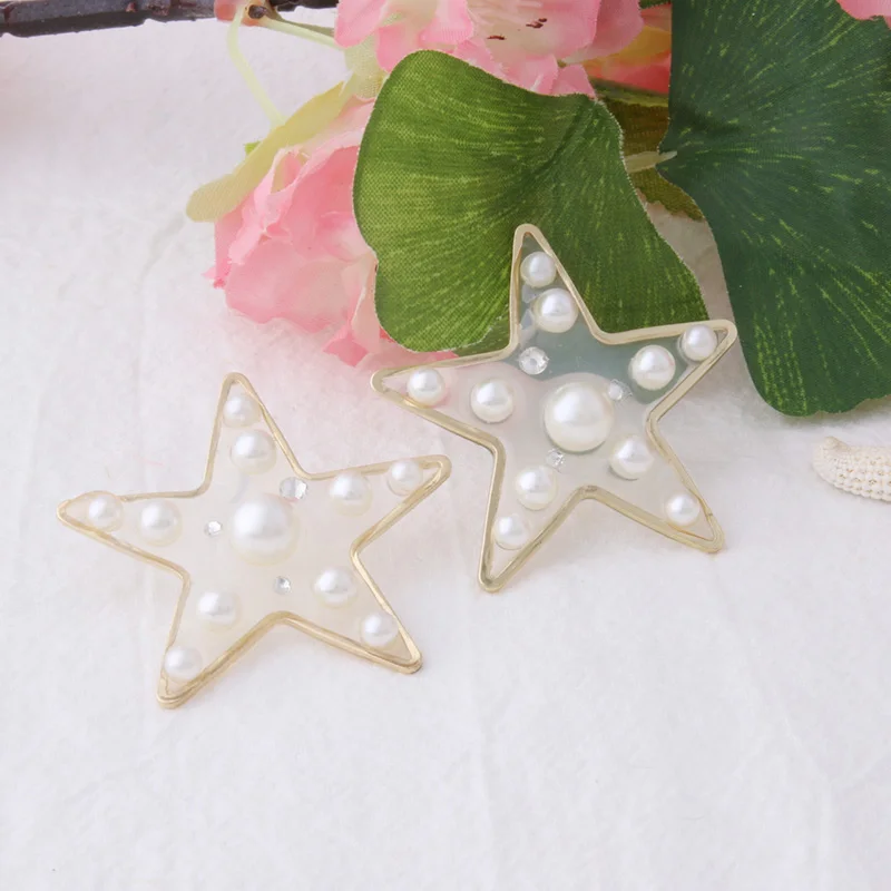 NeeFuWoFu серьги в виде сердца звезды натуральный жемчуг модные капли для ушей Прямая