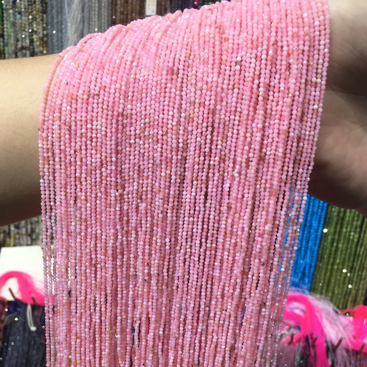 Бусины из натурального красного и зеленого опала 2 мм 3 | Украшения аксессуары