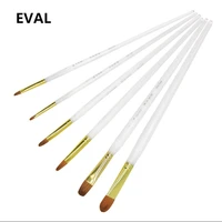 eval 6pcs fine hand painted weasel hair transparent crystal acrylic water color brush pen set diy kids drawing paint brushes