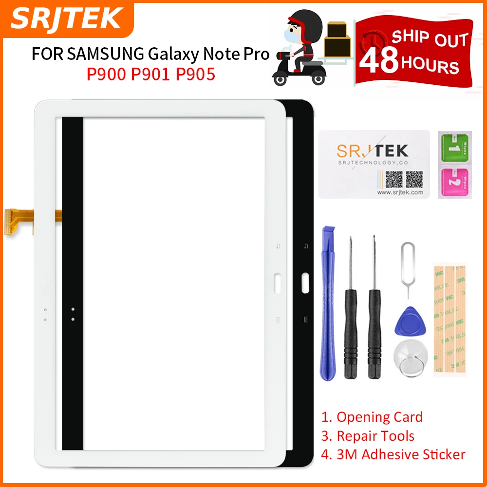 

Srjtek для Samsung Galaxy Note Pro P900 сенсорный экран дигитайзер Датчик Передняя стеклянная панель запасная часть 12,2 P900 P901 P905