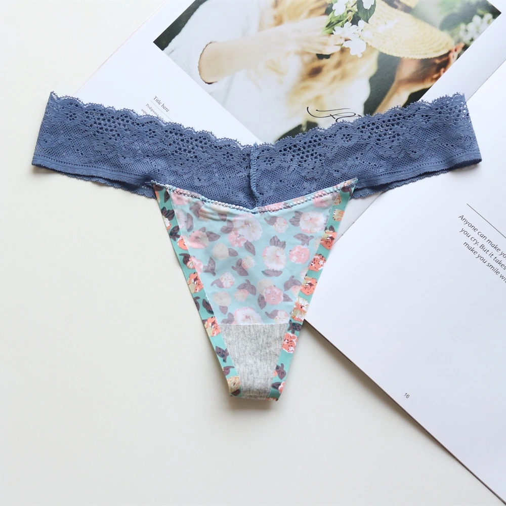 

3Pcs Sexy Underwear Set Women's Panties Women Lace Sexy Lingerie femme Panty Thong G String Tanga T-back Seamless String 005