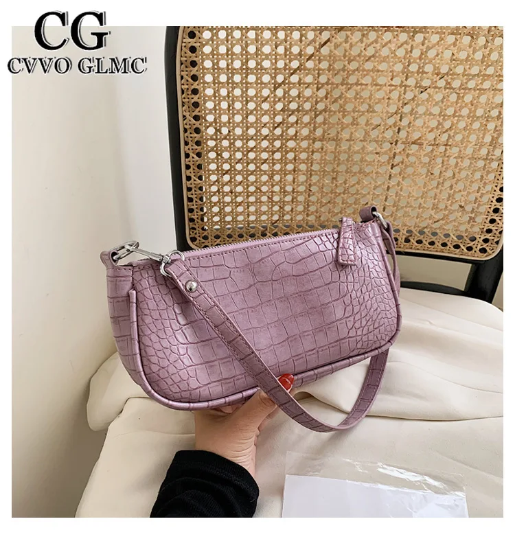 

Cvvo Glmc Stone Pattern PU Leather Shoulder Bags For Women 2021 Lady Handbags and Purses Female Small Clutch Travel Handbag